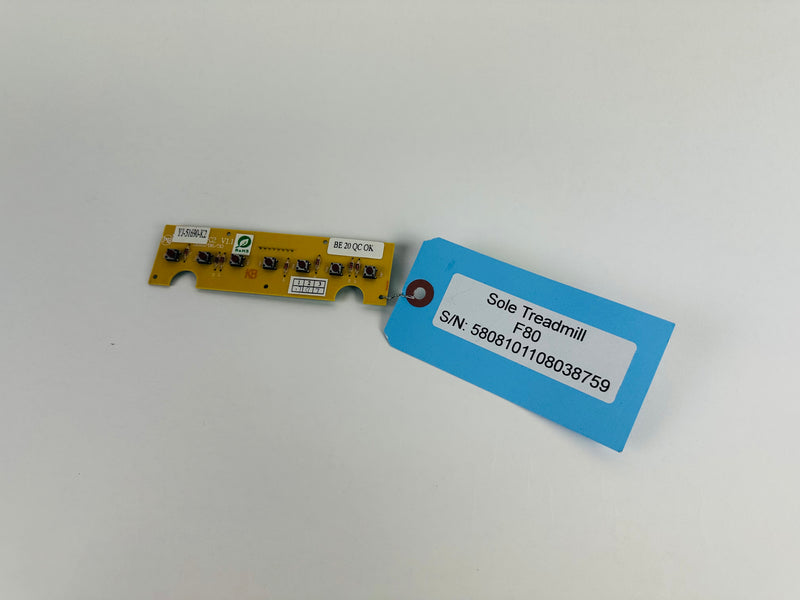 Sole Fitness F80 Treadmill PCB F-Key Board YJ-51690-K2 (KP74)