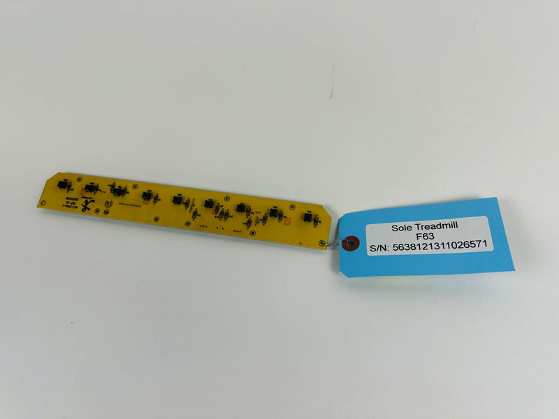 Sole Fitness F63 Treadmill Key OCB Console Board ALT-2194-1 (KP80)
