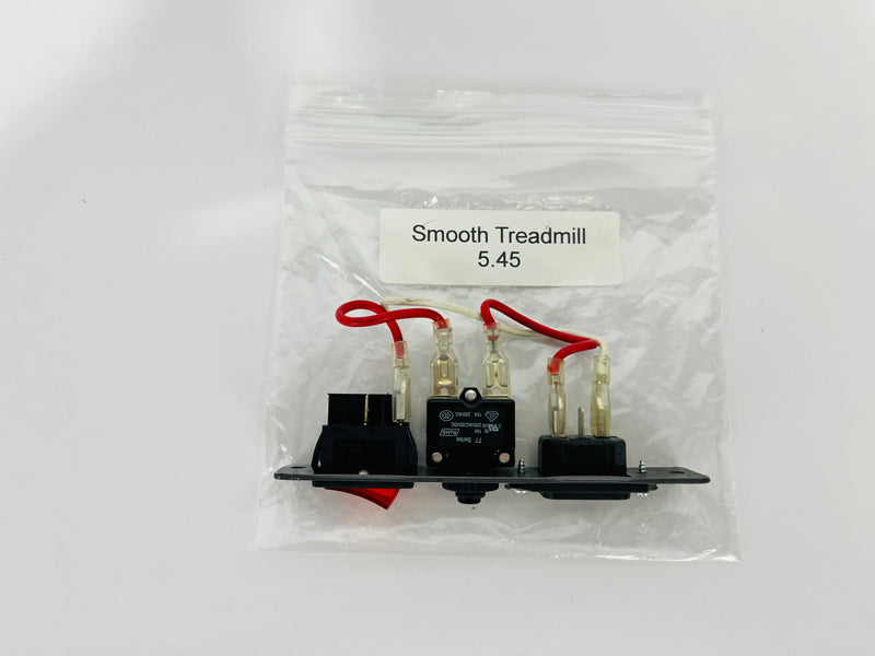 Smooth 5.45 Treadmill Power Entry Plate Switch Breaker Inlet Set (PP160)