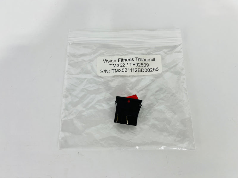 Vision Fitness TM352 TF92509 Treadmill Power Switch On Off (PP173)