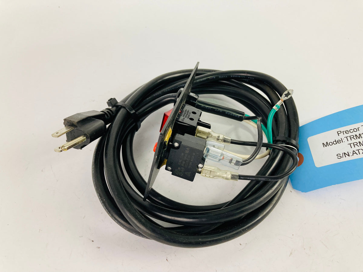 Precor TRM223 243 Treadmill Power Cord Breaker Switch & Inlet Input Mo