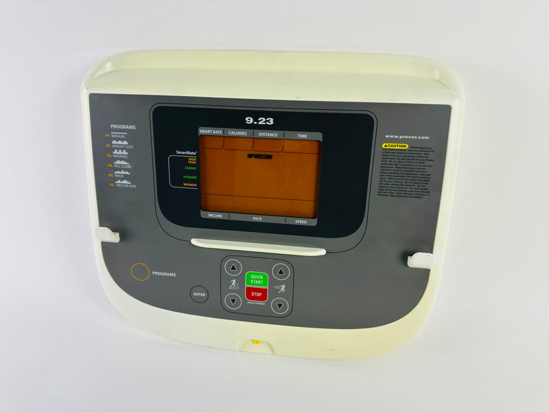 Precor 9.23 Treadmill LCD Upper Display Console Panel (CP377)