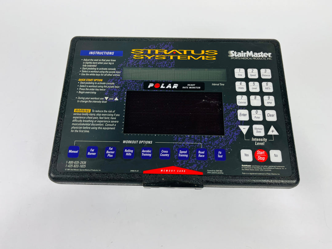 StairMaster Stratus 3300 3900 Recumbent Bike Display Console Panel (CP492)