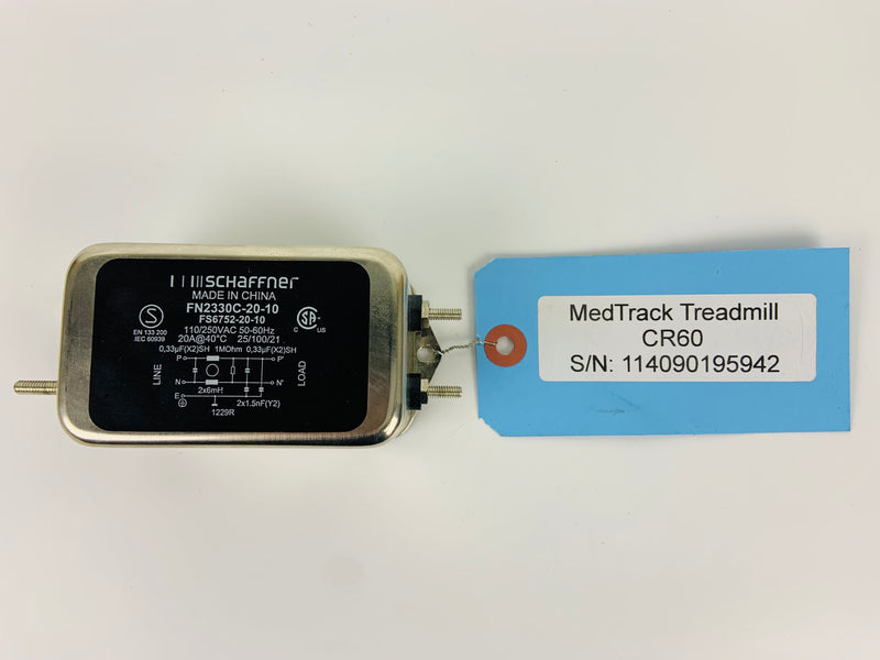 MedTrack CR60 Treadmill Power Supply Line Input Filter FN2330C-20-10 (EP38)