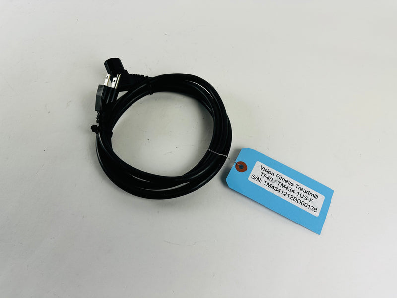 Vision Fitness TF40 TM434-1US Treadmill AC Power Supply Cable Line Cord (SC102)