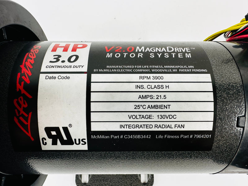 Life Fitness Treadmill 3.0HP DC Drive Motor C3456B3442 7964201 Refurbished (MP181)