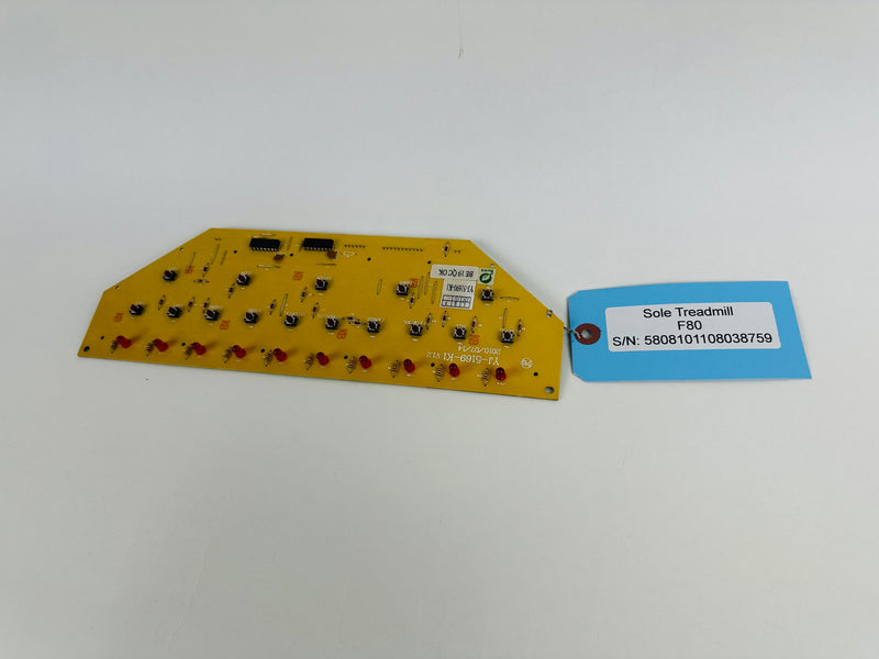 Sole Fitness F80 Treadmill Console Board YJ-5169-K1 (KP77)