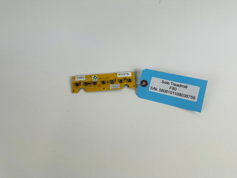 Sole Fitness F80 Treadmill PCB F-Key Board YJ-51690-K2 (KP74)