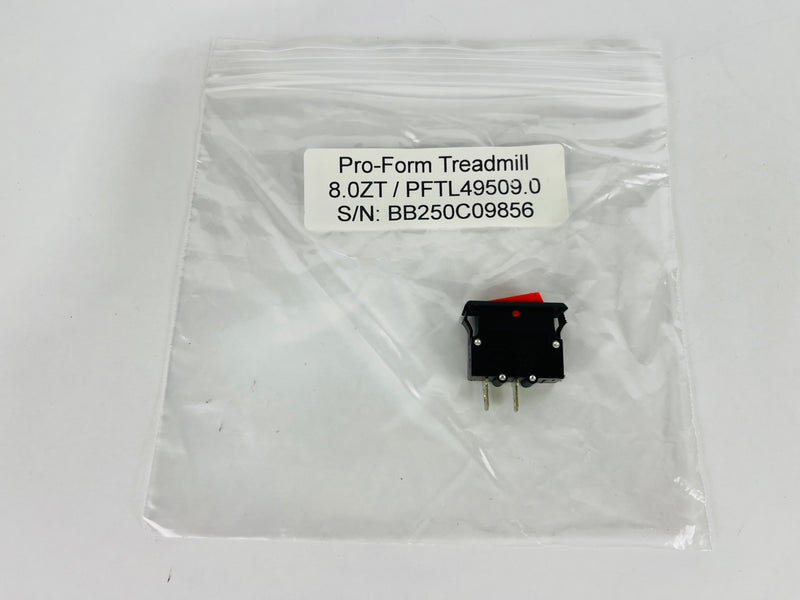 Pro-Form 8.0ZT PFTL49509.0 Treadmill Power Switch On Off (PP118)