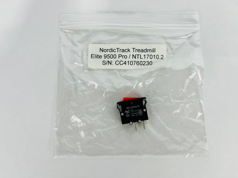 NordicTrack Elite 9500 Pro NTL17010.2 Treadmill Power Switch On Off (PP136)