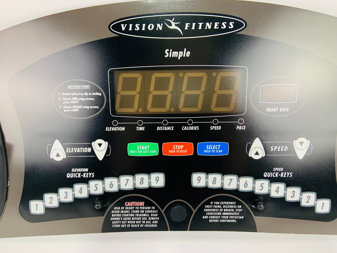 Vision Fitness TF92006 Treadmill Display Console Panel (CP447)
