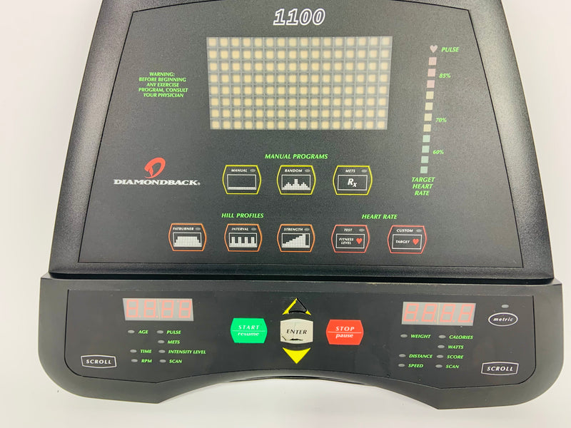 DiamondBack 1100R Recumbent Bike Display Console Panel (CP450)
