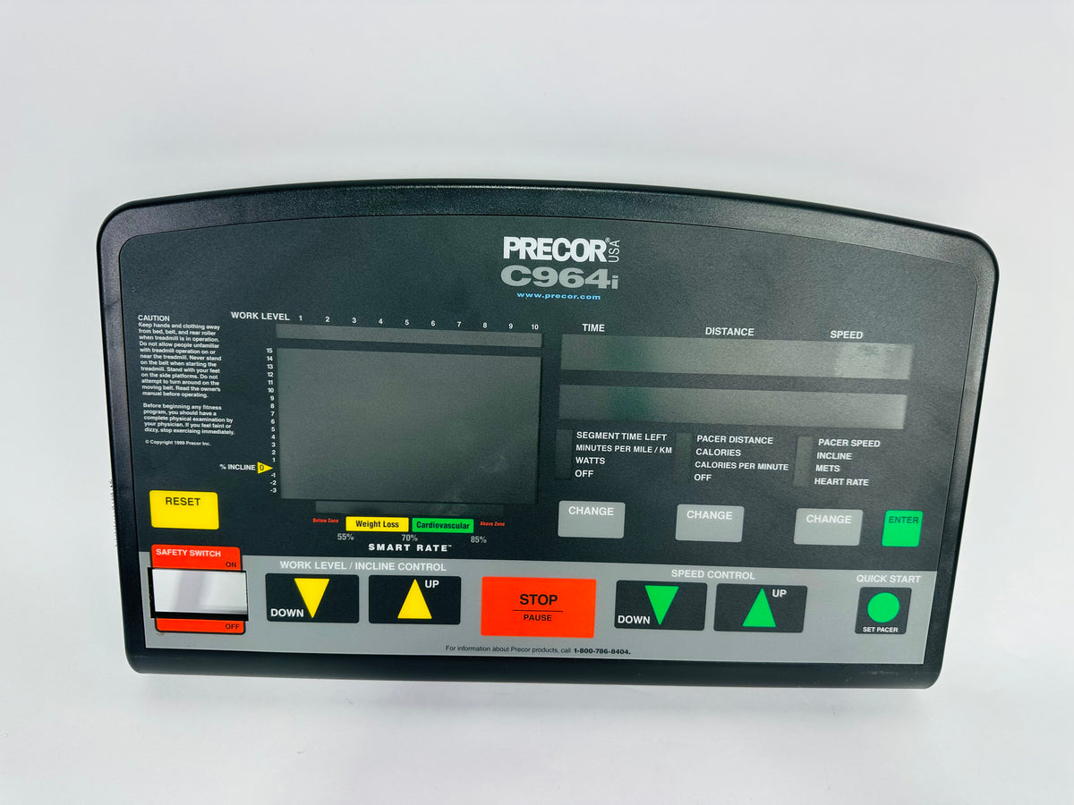 Precor C964i Treadmill Console Overlay 33536 (KP111)