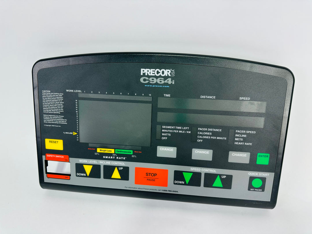 Precor C964i Treadmill Console Overlay 33536 KP111