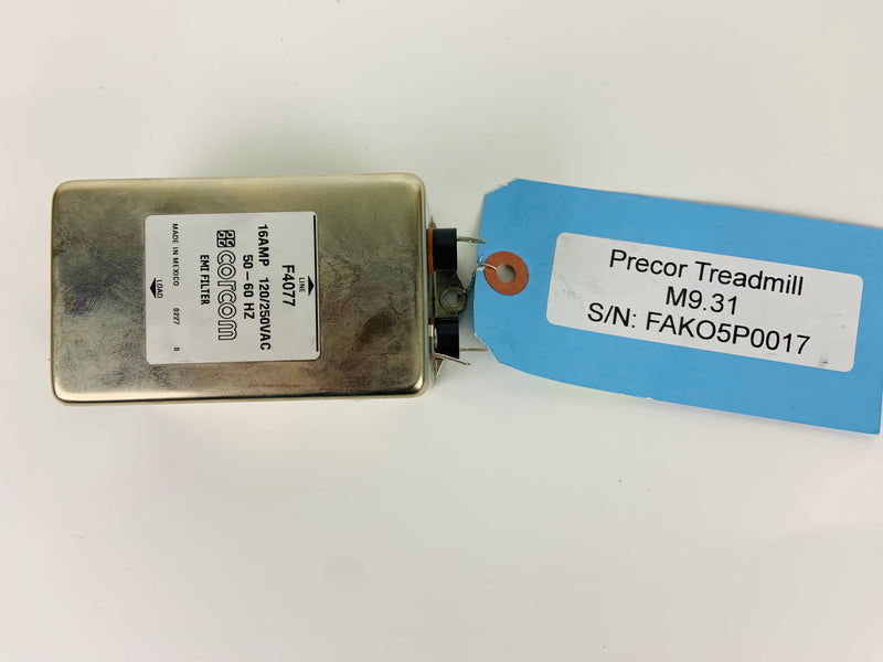 Precor M9.31 Treadmill Power Entry EMI Line Filter Input F4077 (EP28)